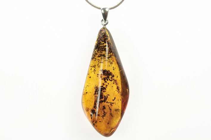Polished Baltic Amber Pendant (Necklace) - Contains Flies! #273413
